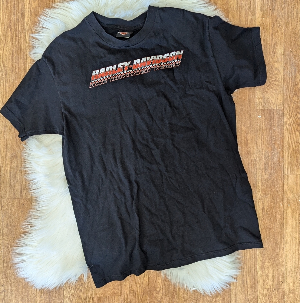 Vintage Y2K Mens Harley 100 Years T-shirt